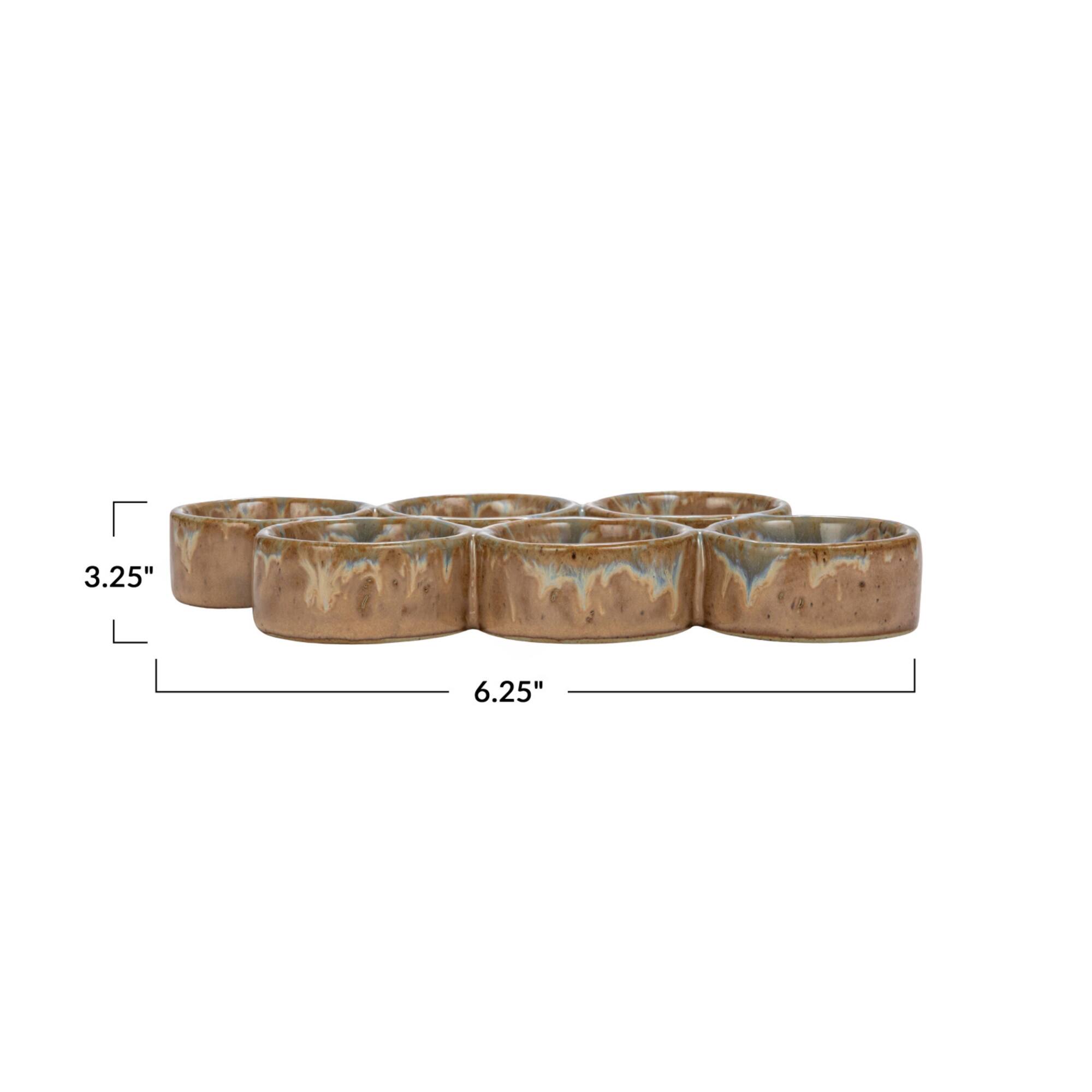Hello Honey® Brown & Blue Reactive Glaze Stoneware Egg Holder